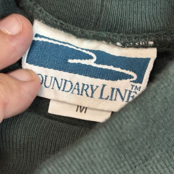 VTG Boundary Line Shirt USA Made Embroidered Terrier Dog Mock Neck Men’s SZ M - Picture 11 of 11